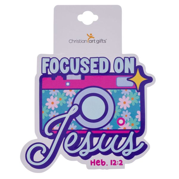 Focused on Jesus Sticker - Image 4