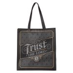 Trust in the Lord Black Non-Woven Totebag - Image 3