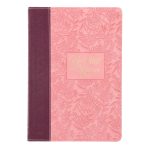 Be Still and Know Pink and Burgundy Faux Leather Journal - Image 4