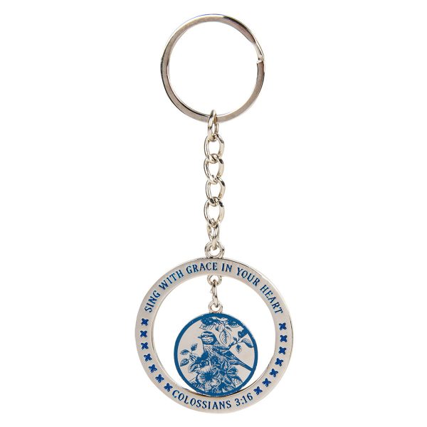 Sing with Grace in Your Heart Metal Key Ring - Colossians 3:16 - Image 7