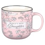 World's Best Daughter Pink Ceramic Mug - Image 7