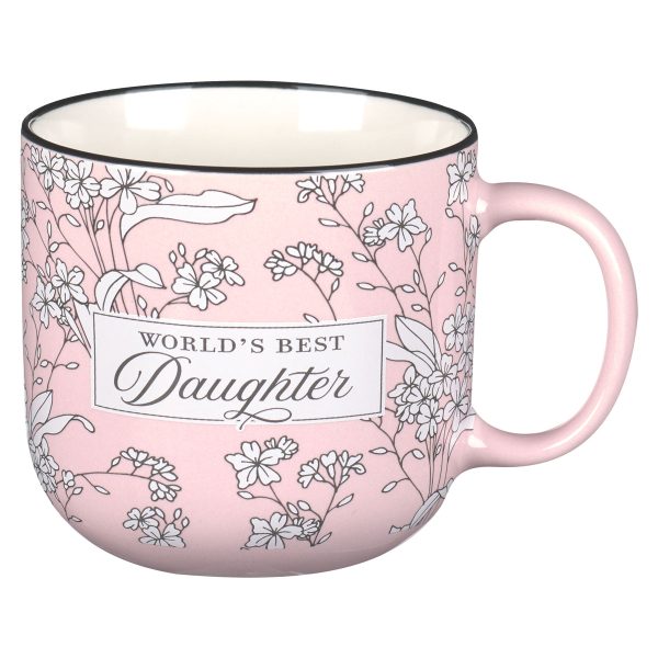 World's Best Daughter Pink Ceramic Mug - Image 7