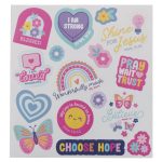 Wonderfully Made Purple Stainless Steel Water Bottle with Decorative Sticker Sheet - Image 20