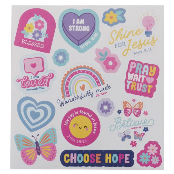 Wonderfully Made Purple Stainless Steel Water Bottle with Decorative Sticker Sheet - Image 20