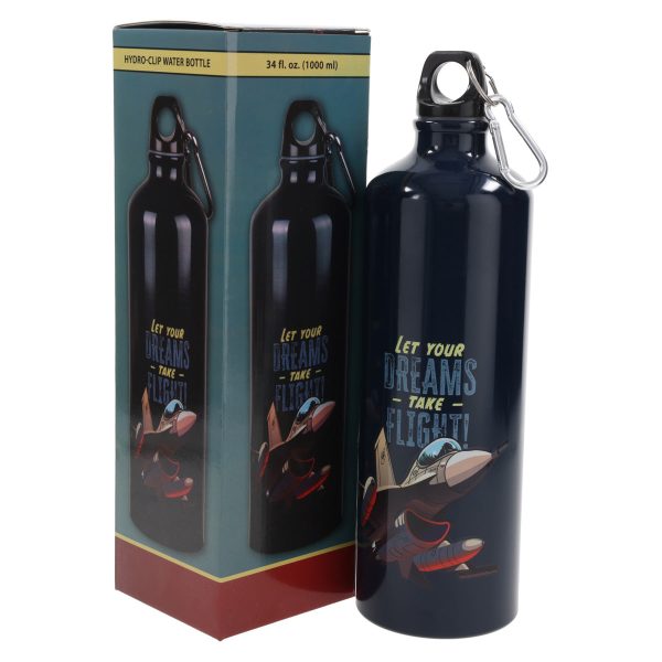 Let Your Dreams Take Flight Aluminium Water Bottle with Carabiner - Image 15