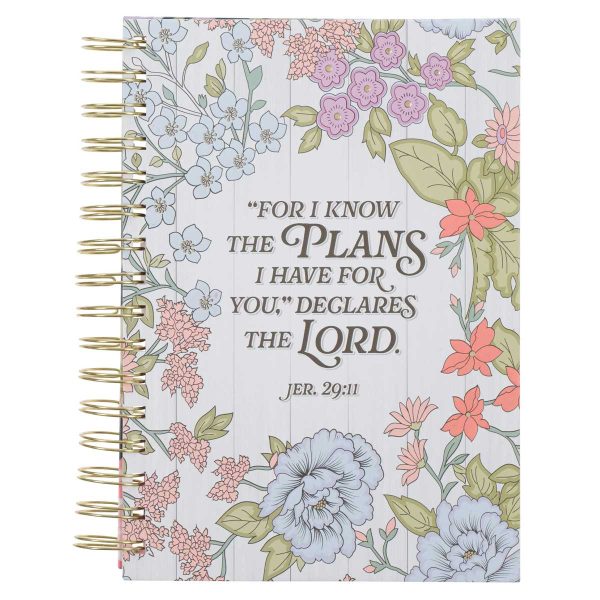 I Know the Plans Floral Large Wirebound Journal - Image 4