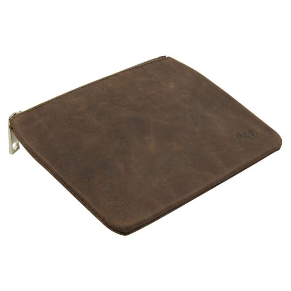 Genuine African Leather Medium Dark Brown Coin Purse - Image 15