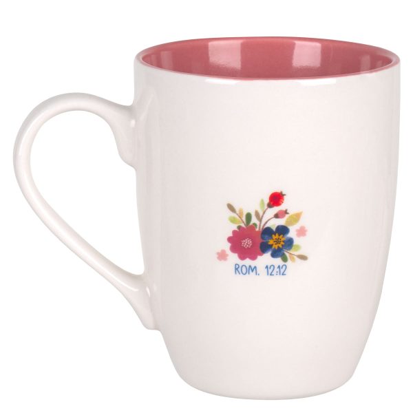 Be Joyful in Hope Pink Interior Ceramic Mug - Image 7