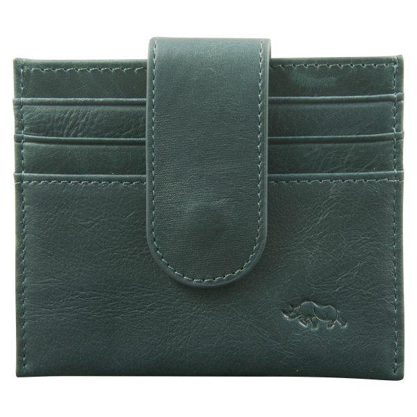 Genuine African Leather Dark Charcoal Wallet With Clip Closure - Image 13