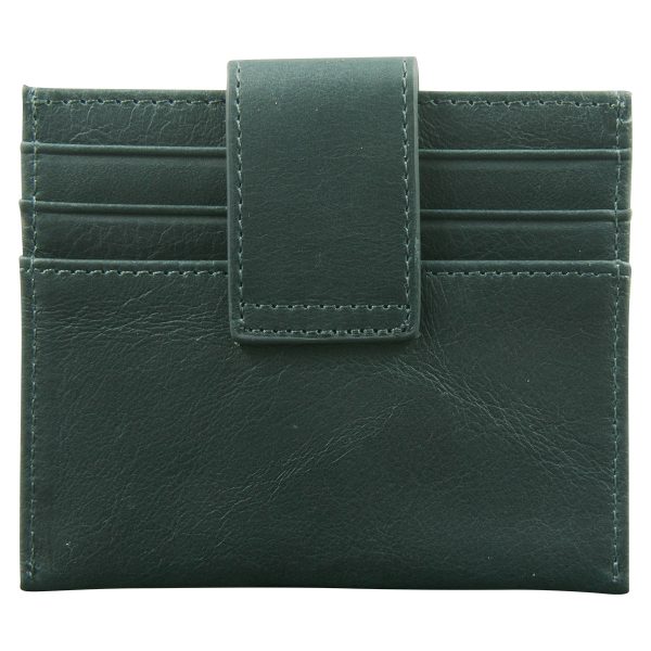 Genuine African Leather Dark Charcoal Wallet With Clip Closure - Image 14