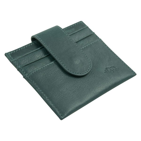 Genuine African Leather Dark Charcoal Wallet With Clip Closure - Image 15