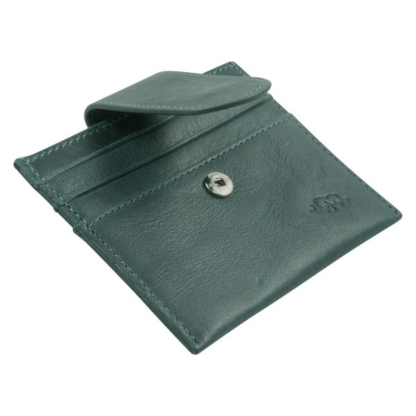 Genuine African Leather Dark Charcoal Wallet With Clip Closure - Image 16