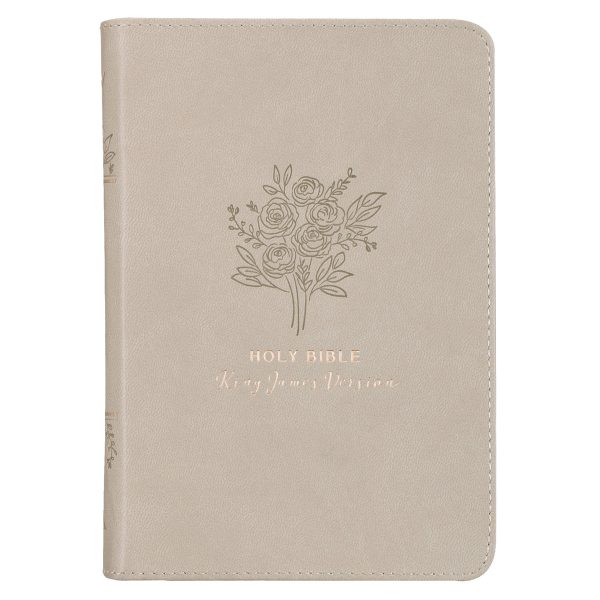 KJV Taupe Faux Leather Compact Bible - Image 4