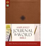 Amplified Brown Imitation Leather Journal the Word Bible - Image 16