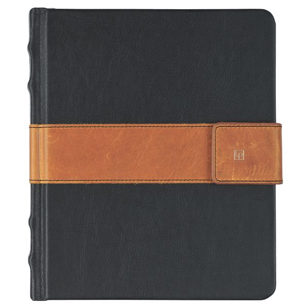 Leatherpress Slate Black and Chai Tan Genuine African Leather Sketch Book - Image 20