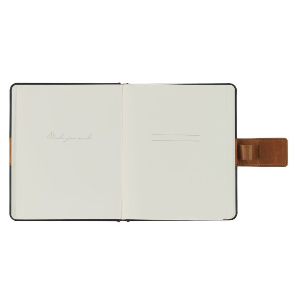 Leatherpress Slate Black and Chai Tan Genuine African Leather Sketch Book - Image 23