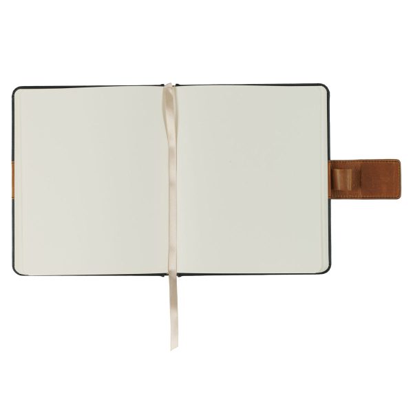 Leatherpress Slate Black and Chai Tan Genuine African Leather Sketch Book - Image 24