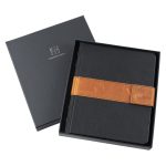 Leatherpress Slate Black and Chai Tan Genuine African Leather Sketch Book - Image 26