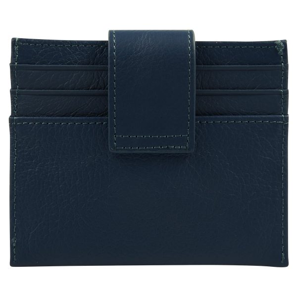 Genuine African Leather Blue Wallet With Clip Closure - Image 18