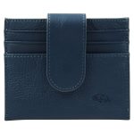 Genuine African Leather Blue Wallet With Clip Closure - Image 17