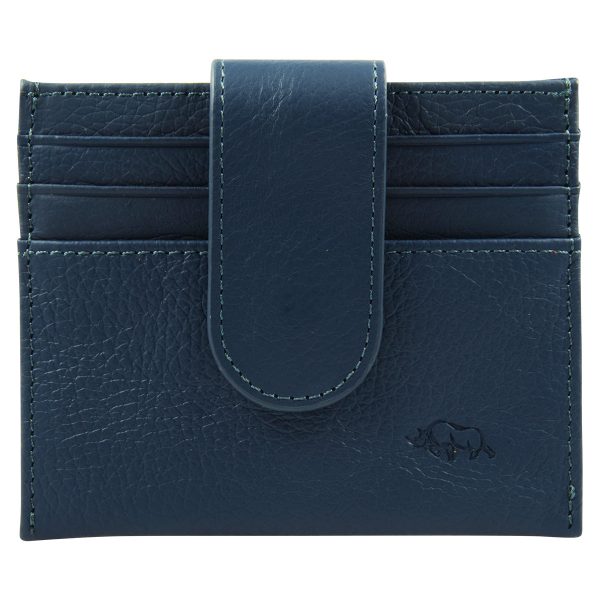 Genuine African Leather Blue Wallet With Clip Closure - Image 17