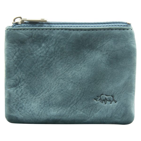 Genuine African Leather Midnight Blue Small Coin Purse - Image 12
