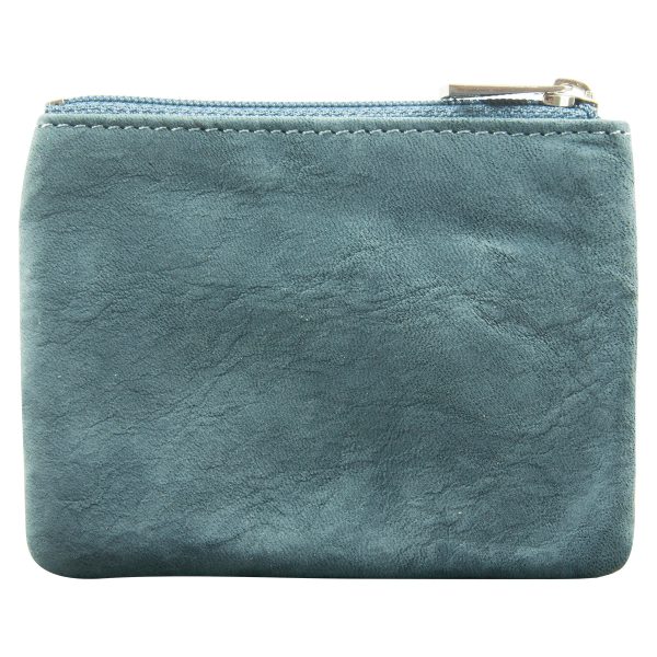 Genuine African Leather Midnight Blue Small Coin Purse - Image 13