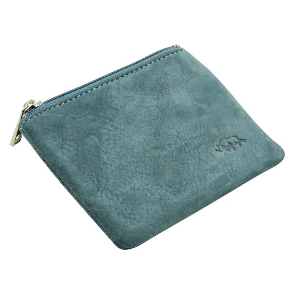 Genuine African Leather Midnight Blue Small Coin Purse - Image 14