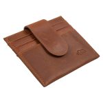 Genuine African Leather Brown Wallet With Clip Closure - Image 14