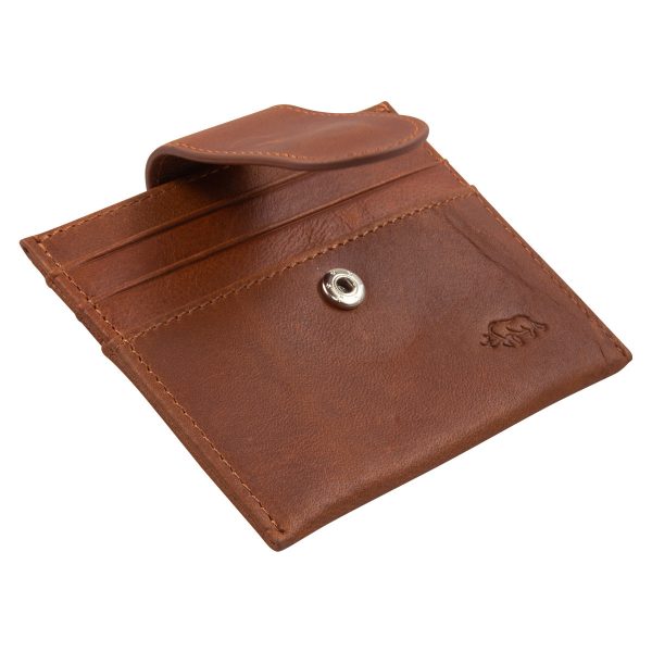 Genuine African Leather Brown Wallet With Clip Closure - Image 15