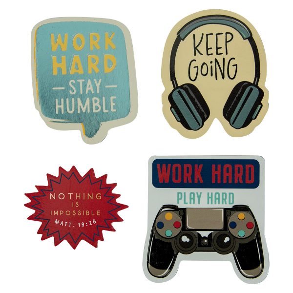 Motivational Sticker Four Piece Magnet Set - Image 4