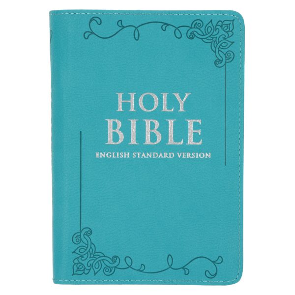 ESV Teal Faux Leather Compact Bible with Zip - Image 22
