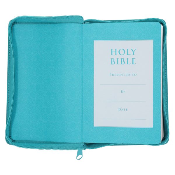 ESV Teal Faux Leather Compact Bible with Zip - Image 25