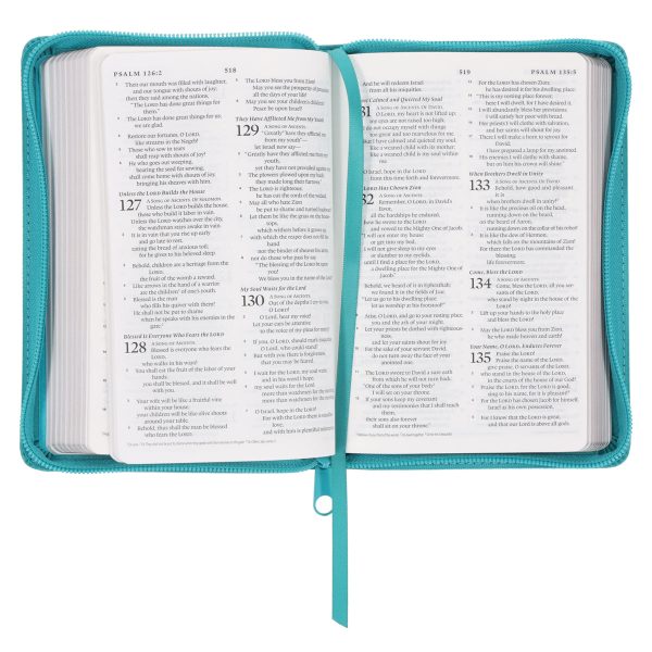 ESV Teal Faux Leather Compact Bible with Zip - Image 27