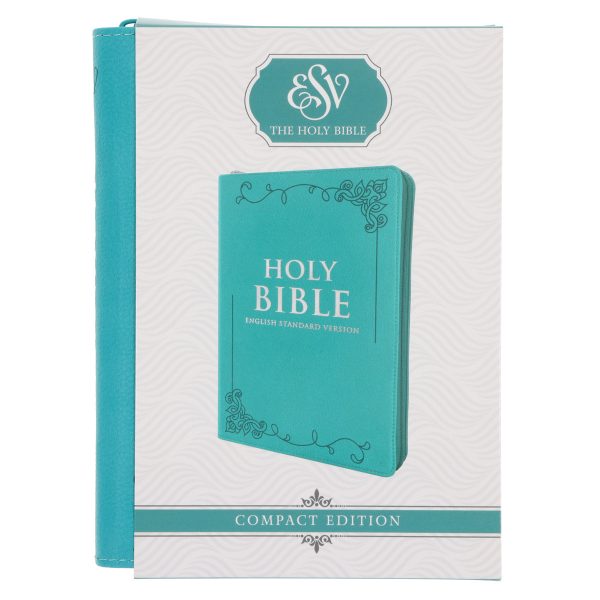 ESV Teal Faux Leather Compact Bible with Zip - Image 28