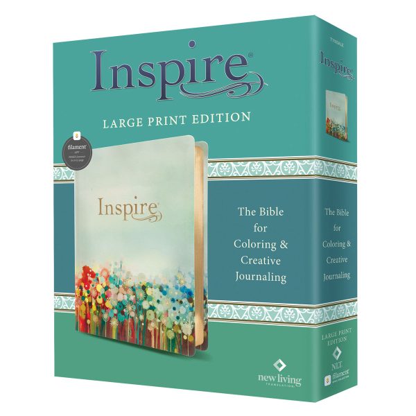 NLT Floral Fields Faux Leather Inspire Large Print Filament-Enabled Bible - Image 22