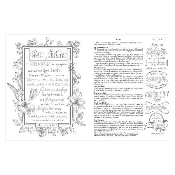 NLT Floral Fields Faux Leather Inspire Large Print Filament-Enabled Bible - Image 24