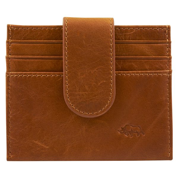Genuine African Leather Light Brown Wallet With Clip Closure - Image 19