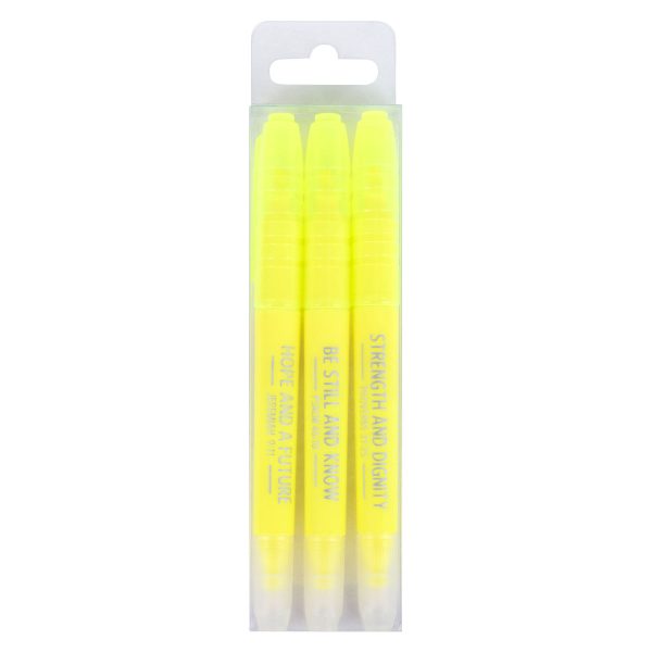 Yellow Erasable Highlighter Three-Piece Set - Image 19