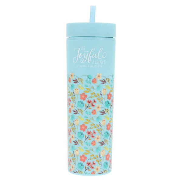 Be Joyful Always Plastic Tumbler With Straw - 1 Thessalonians 5:16 - Image 16