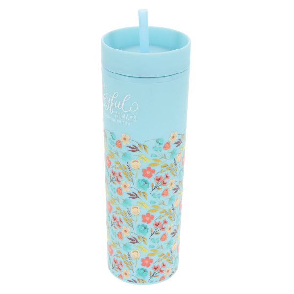 Be Joyful Always Plastic Tumbler With Straw - 1 Thessalonians 5:16 - Image 18