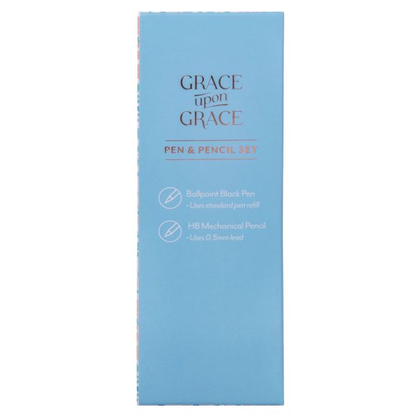 Saved by Grace & Grace Upon Grace Turquoise Pen and Rose Gold Pencil Set - Image 11