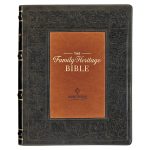 NLT Dark Olive And Brown Faux Leather Flexcover The Family Heritage Bible - Image 10