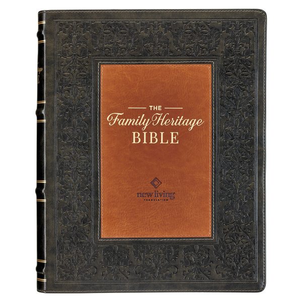 NLT Dark Olive And Brown Faux Leather Flexcover The Family Heritage Bible - Image 10