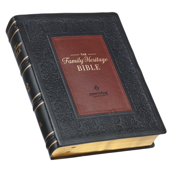 NLT Dark Olive And Brown Faux Leather Flexcover The Family Heritage Bible - Image 12