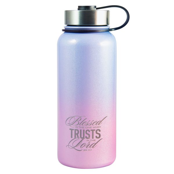 Blessed Is The One Who Trusts In The Lord Stainless Steel Water Bottle - Jeremiah 17:7 - Image 10