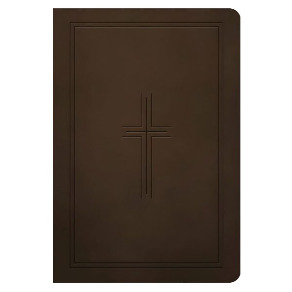 NLT Dark Brown Framed Cross Imitation Leather Premium Value Filament Compact Bible - Image 4