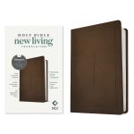 NLT Dark Brown Framed Cross Imitation Leather Premium Value Filament Compact Bible - Image 5