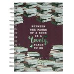 Between The Pages Of A Book Is A Lovely Place To Be Large Hardcover Wirebound Journal - Image 7