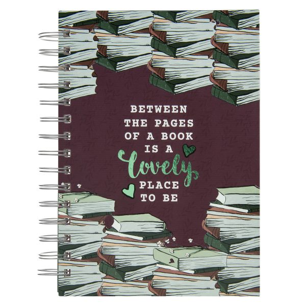Between The Pages Of A Book Is A Lovely Place To Be Large Hardcover Wirebound Journal - Image 7